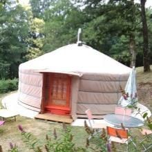 Traditional yurt with magnificent view of the forest in Creuse